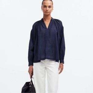 Madewell Navy Blouse